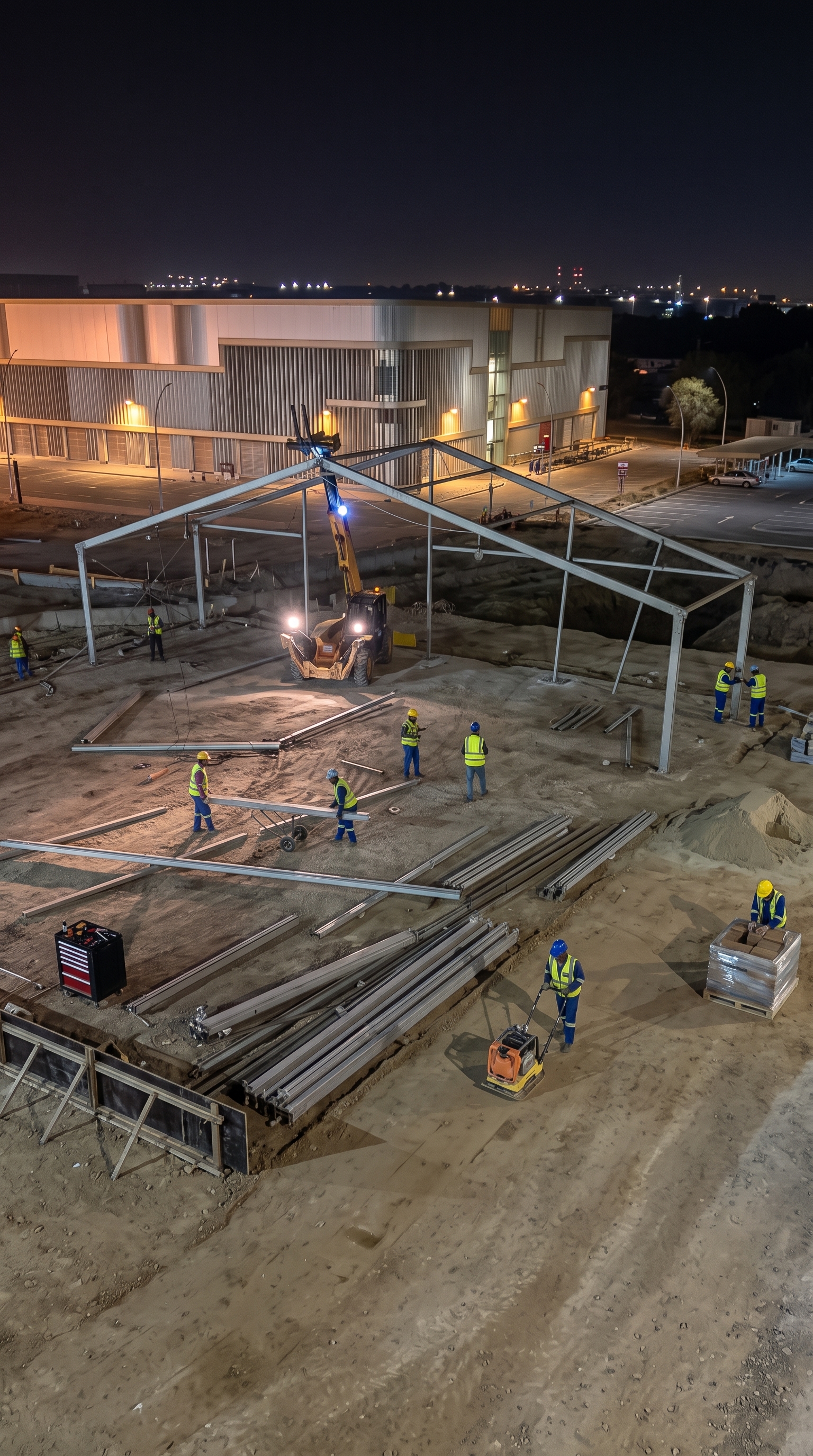 Clear-Span Frame Erection